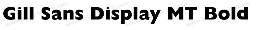 Gill Sans Display MT Bold 语言英文字体转换